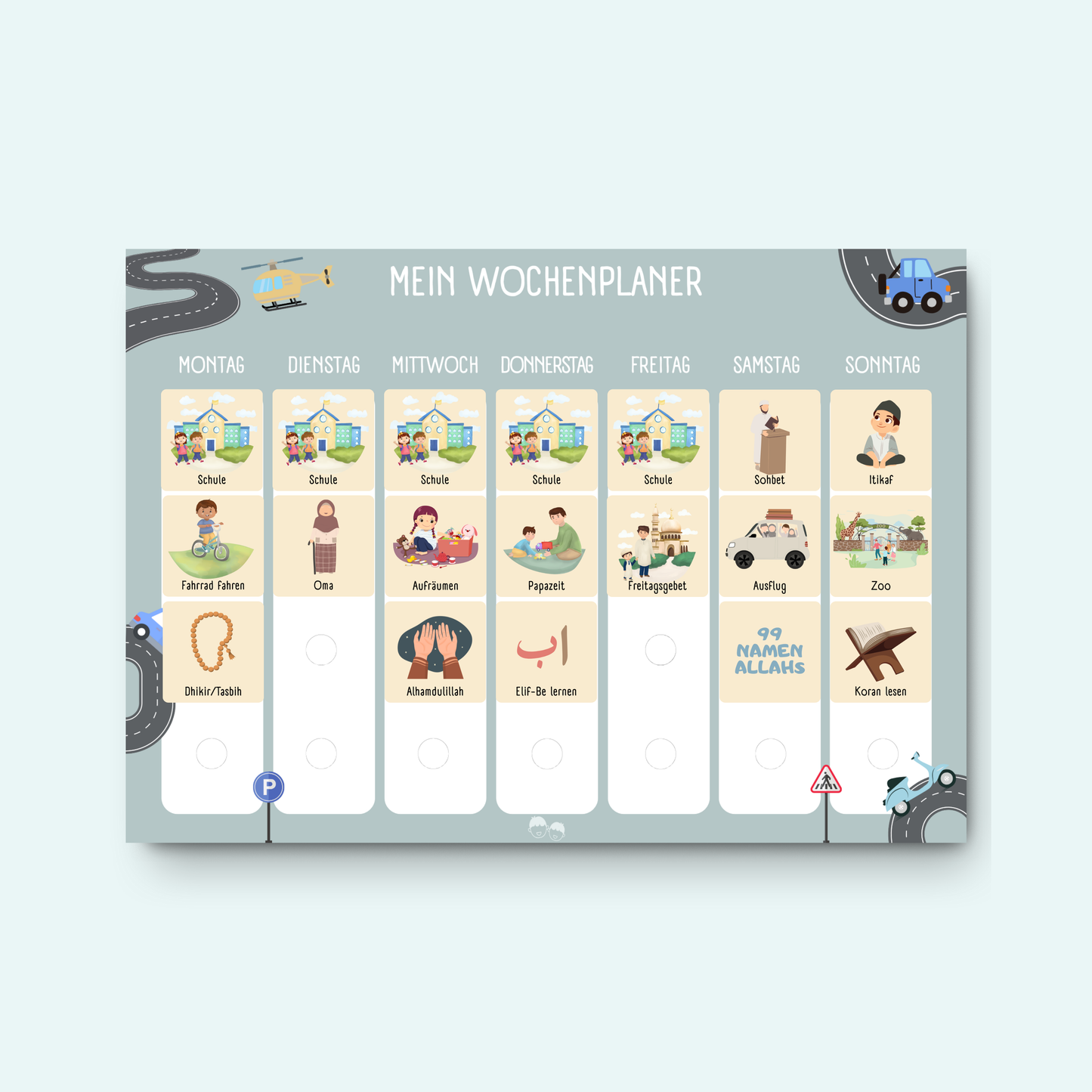Mapimu Kids Wochenplaner CARS