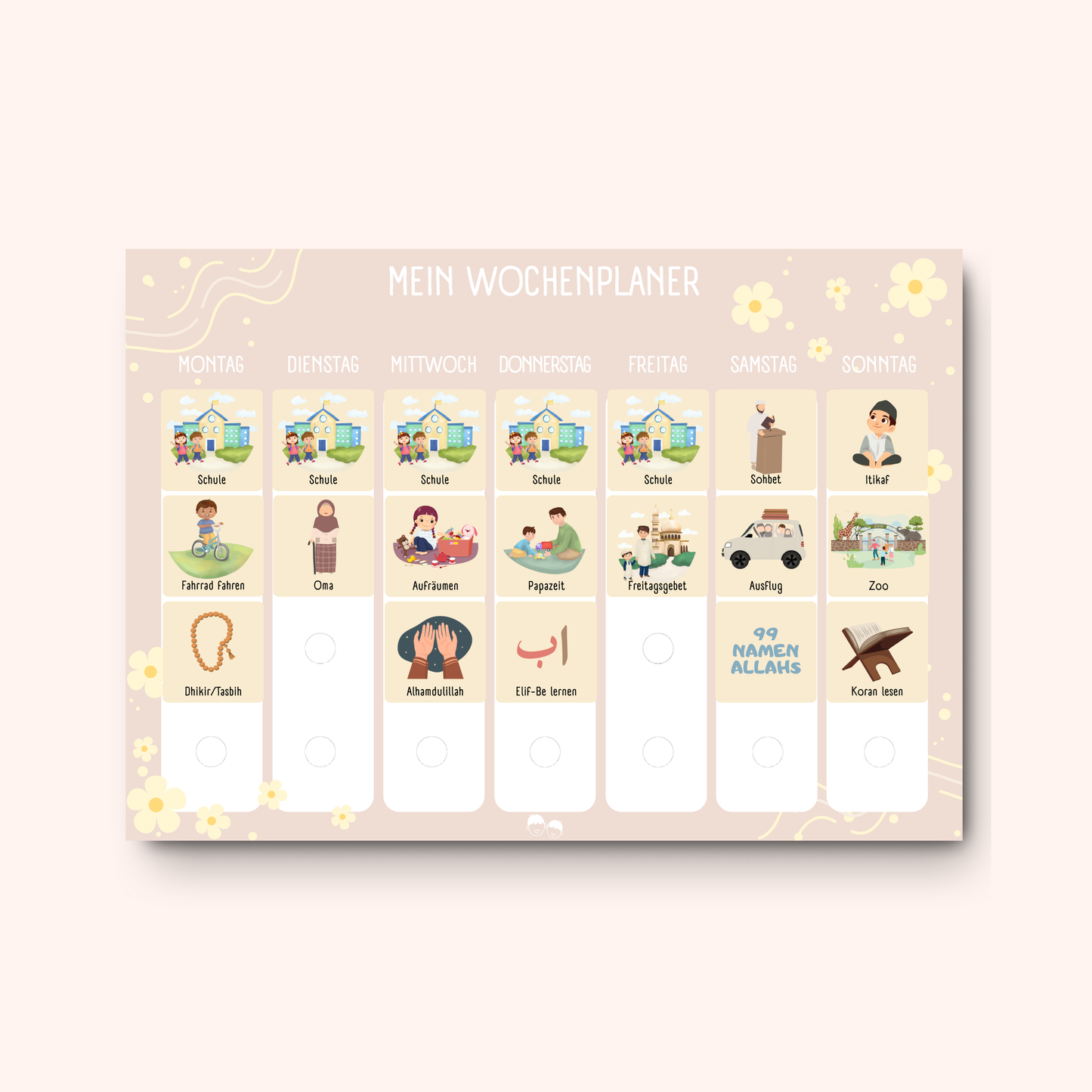Mapimu kids Wochenplaner FLOWERS
