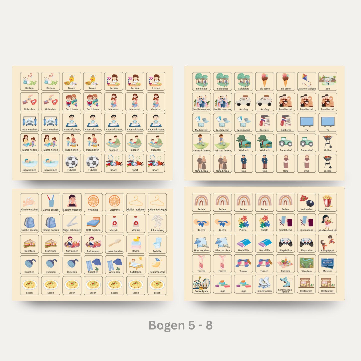 Ramadan Wochen- & Tagesplaner Bundle Kinder mit 280 Klett-Routinekarten | Islamisches Aktivitäts-Set | BALLONTRÄUME