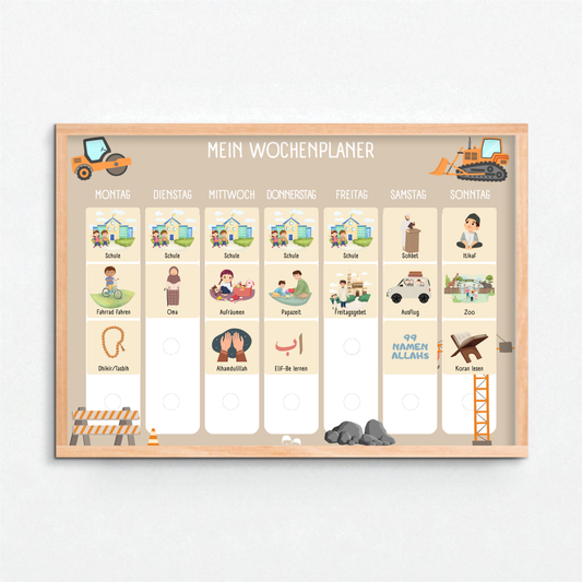 Mapimu Kids Wochenplaner BAGGER