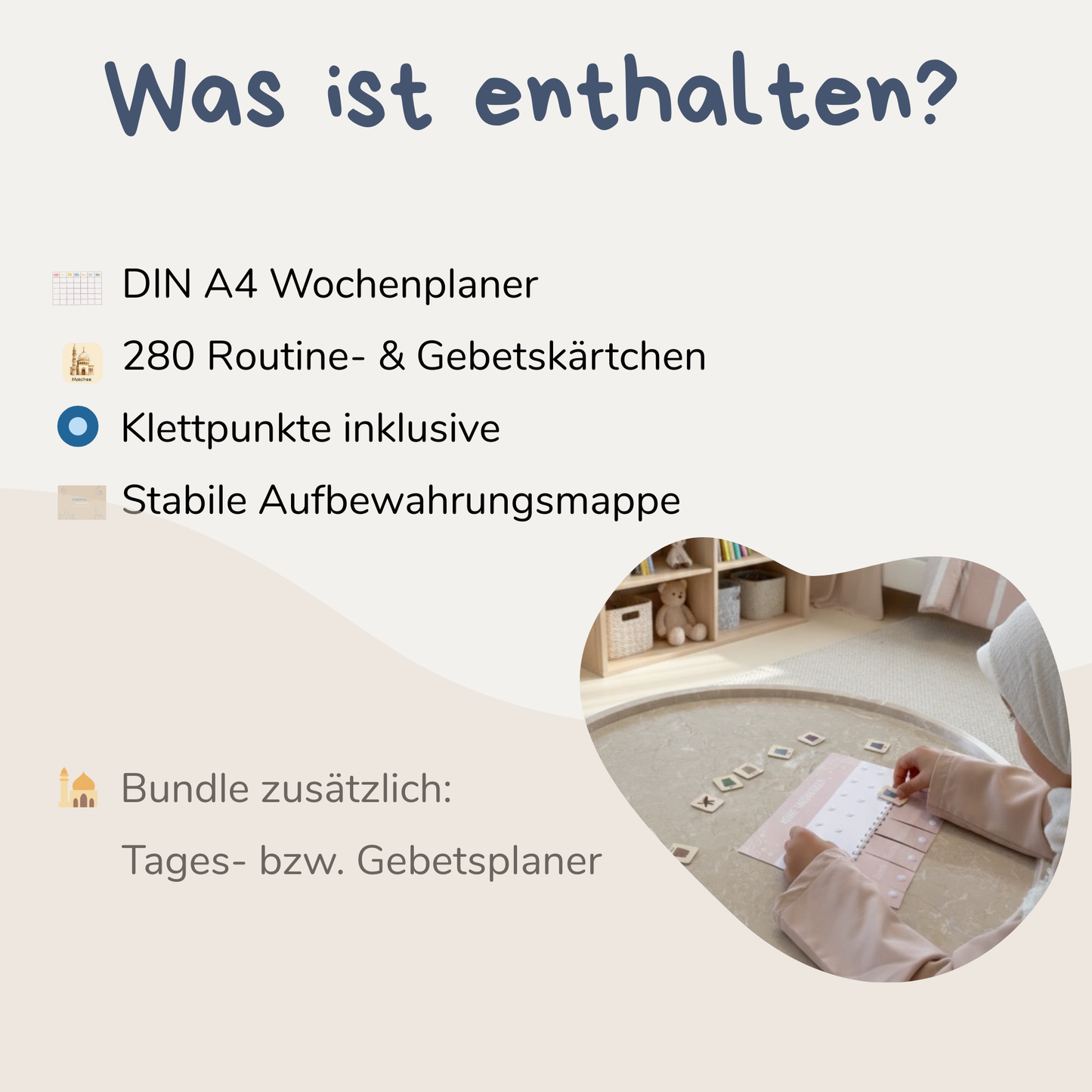 Ramadan Wochen- & Tagesplaner Bundle Kinder mit 280 Klett-Routinekarten | Islamisches Aktivitäts-Set | BALLONTRÄUME